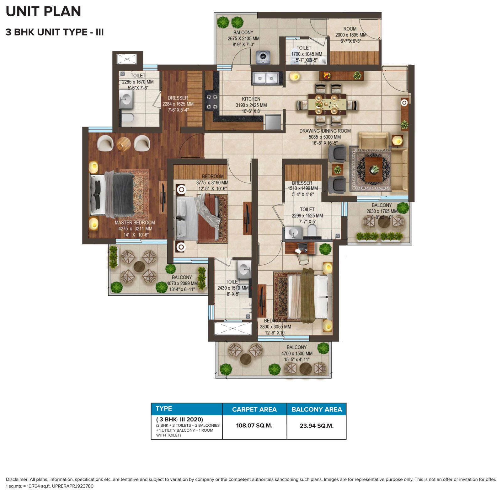 3 BHK Apartment in Stellar One