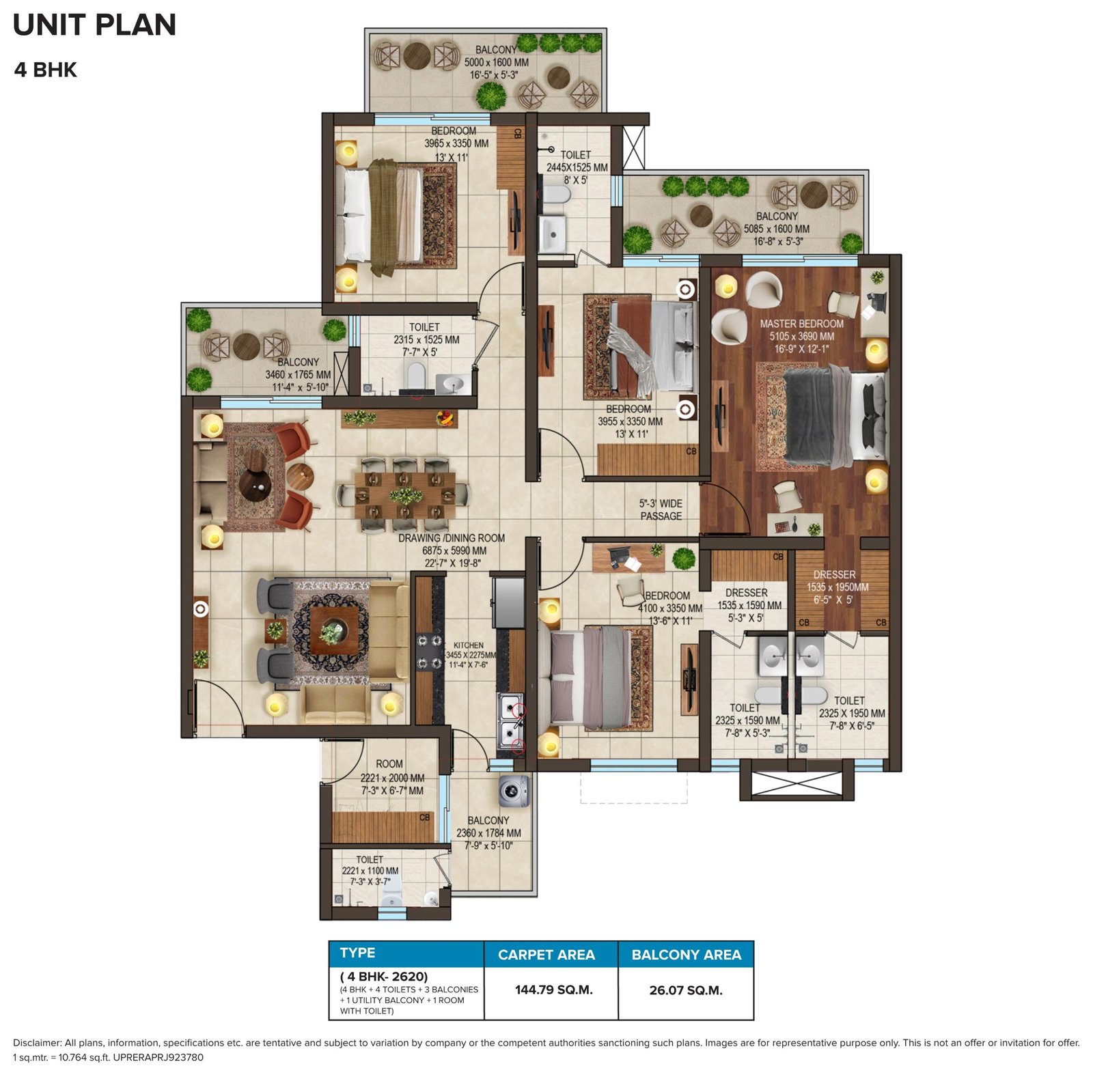 4 BHK luxury flats in noida extension